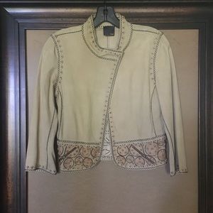 Fendi suede jacket with artisanal detail